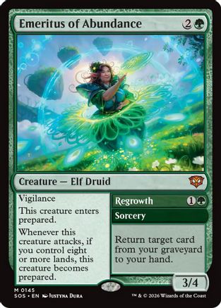 Emeritus of Abundance // Regrowth (145) Foil - Secrets of Strixhaven