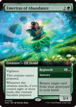 Emeritus of Abundance // Regrowth (Extended Art) (339) - Secrets of Strixhaven