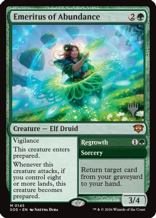 Emeritus of Abundance // Regrowth (Promo Pack) (145) - Secrets of Strixhaven