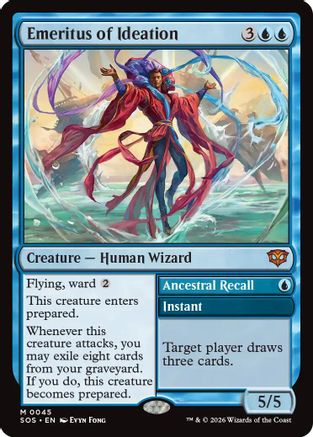 Emeritus of Ideation // Ancestral Recall (045) - Secrets of Strixhaven