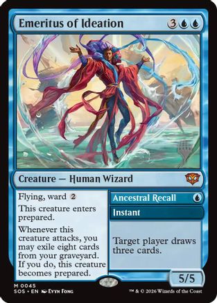 Emeritus of Ideation // Ancestral Recall (Promo Pack) (045) - Secrets of Strixhaven