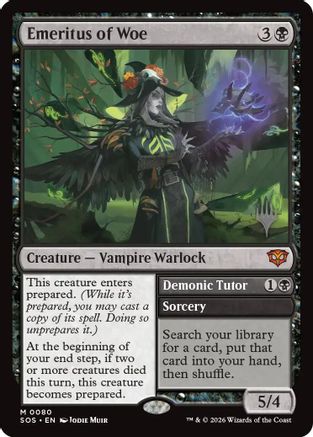 Emeritus of Woe // Demonic Tutor (Promo Pack) (080) - Secrets of Strixhaven