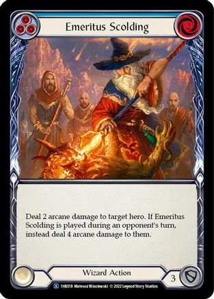 Emeritus Scolding (Blue) (1HK018) - Blitz Deck: Historic Pack 1 - Kano