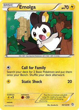Emolga (45) Reverse Holofoil - Dragons Exalted