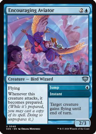 Encouraging Aviator // Brainstorm (046) Foil - Secrets of Strixhaven