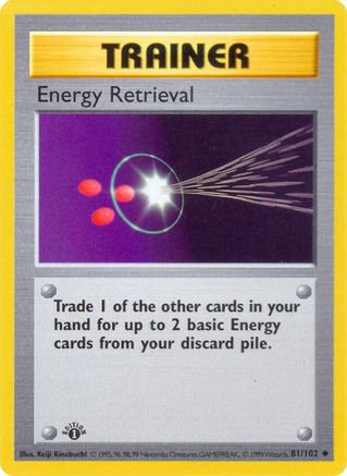 Energy Retrieval (81) (Unlimited) - Base Set (Shadowless)