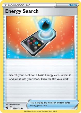 Energy Search (128) Reverse Holofoil - Crown Zenith