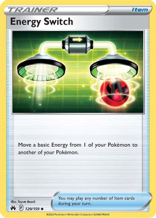 Energy Switch (129) Reverse Holofoil - Crown Zenith