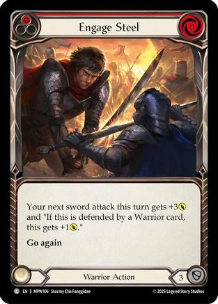 Engage Steel (Red) (MPW106) Rainbow Foil - Mastery Pack Warrior