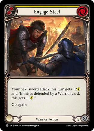 Engage Steel (Yellow) (MPW107) Rainbow Foil - Mastery Pack Warrior