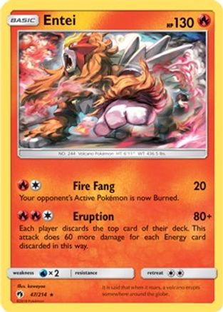 Entei (Deck Exclusives) (47) Holofoil - Lost Thunder