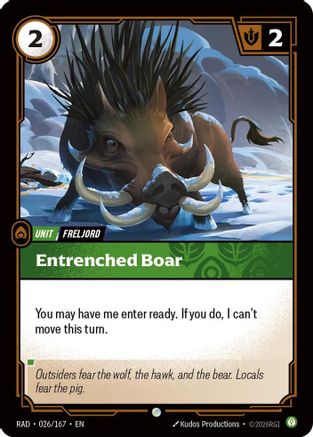 Entrenched Boar (026) Foil - Radiance