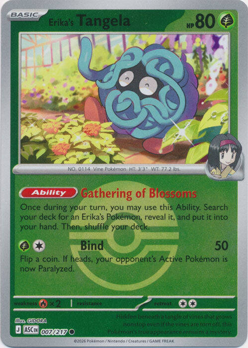 Erika's Tangela (Poke Ball) (7) Reverse Holofoil - Ascended Heroes