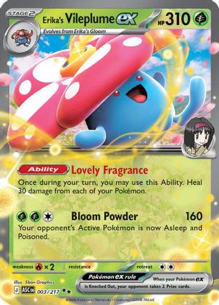 Erika's Vileplume ex (3) Holofoil - Ascended Heroes