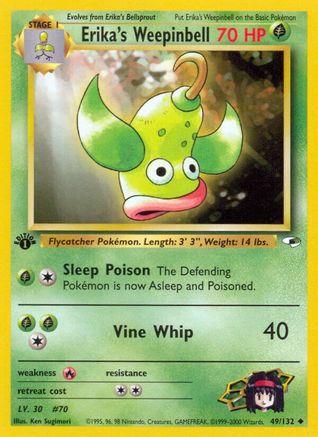 Erika's Weepinbell (49) (1st Edition) - Gym Heroes