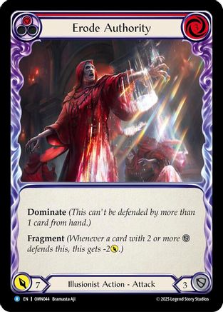 Erode Authority (Red) (OMN044) Rainbow Foil - Omens of the Third Age