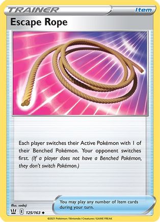 Escape Rope (125) Reverse Holofoil - Battle Styles