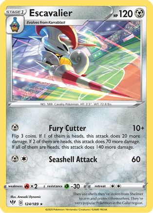 Escavalier (124) Reverse Holofoil - Darkness Ablaze