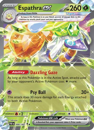 Espathra ex (6) Holofoil - Paldean Fates
