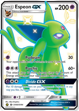 Espeon GX (SV60) (Shiny Vault) Holofoil - Hidden Fates