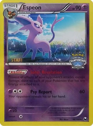 Espeon (National Championships) [Staff] (48) Reverse Holofoil - League & Championship Cards