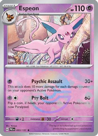 Espeon (Poke Ball Pattern) (33) Reverse Holofoil - Prismatic Evolutions