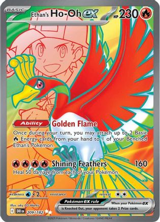 Ethan's Ho-Oh ex (Full Art) (209) Holofoil - Destined Rivals