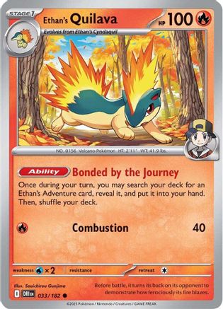 Ethan's Quilava (33) Reverse Holofoil - Destined Rivals