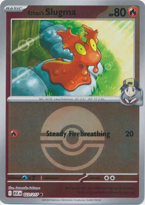 Ethan's Slugma (Poke Ball) (23) Reverse Holofoil - Ascended Heroes