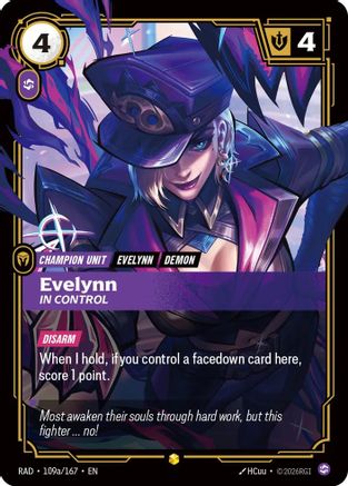 Evelynn, In Control (Alternate Art) (109a) Foil - Radiance