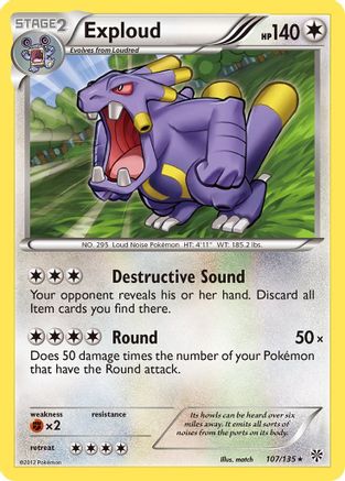 Exploud (107) Reverse Holofoil - Plasma Storm