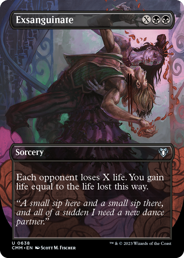 Exsanguinate (Borderless) (638) Foil - Commander Masters