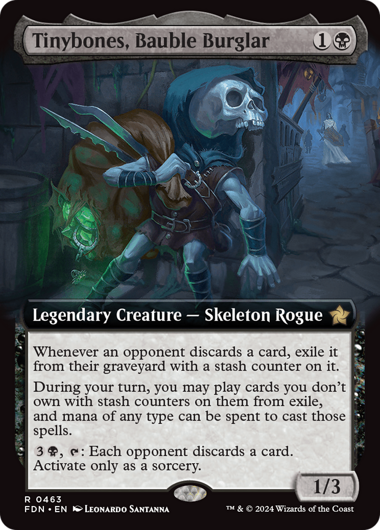 Tinybones, Bauble Burglar (Extended Art) [Foundations] | Silver Goblin