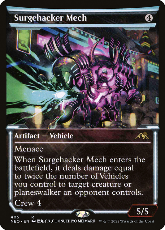 Surgehacker Mech (Showcase Soft Glow) [Kamigawa: Neon Dynasty] Foil
