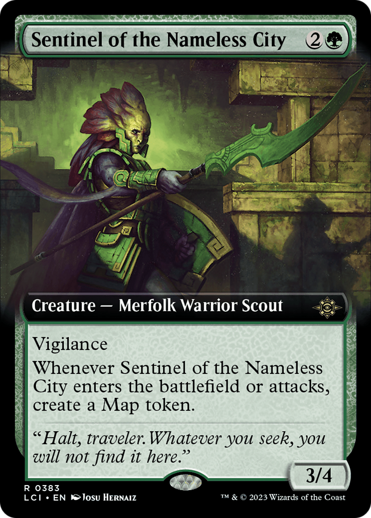 Sentinel of the Nameless City (Extended Art) (383) Foil - The Lost Caverns of Ixalan