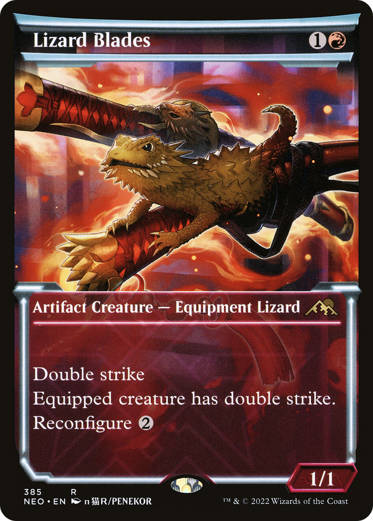 Lizard Blades (Showcase) (385) - Kamigawa: Neon Dynasty