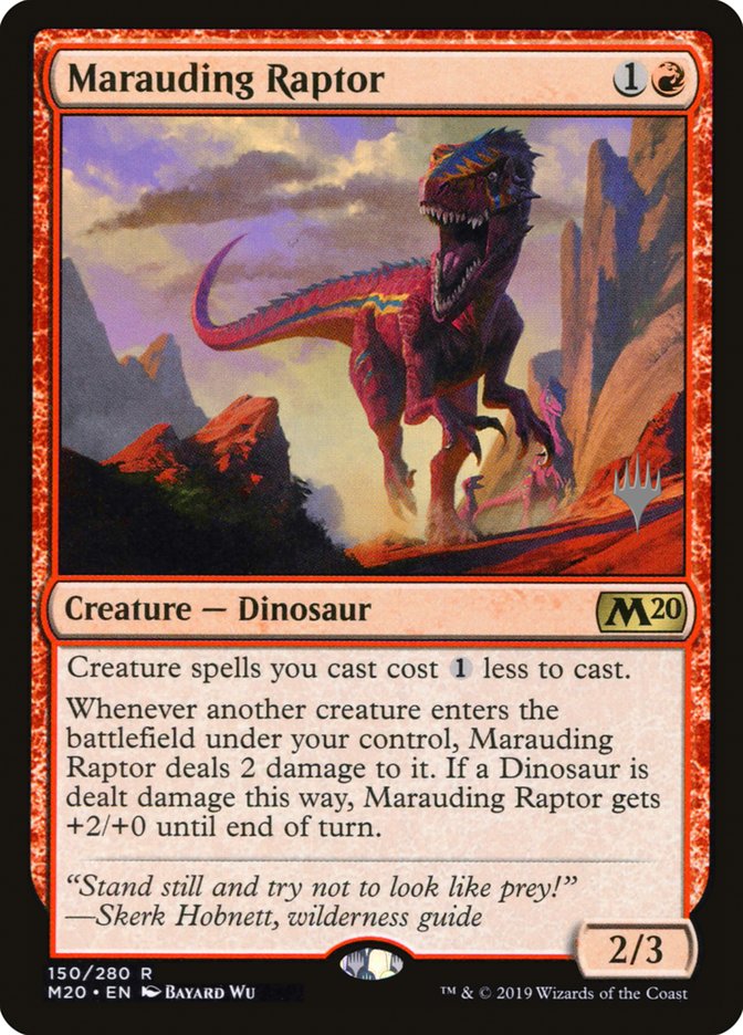 Marauding Raptor (Promo Pack) [Core Set 2020 Promos] | Silver Goblin