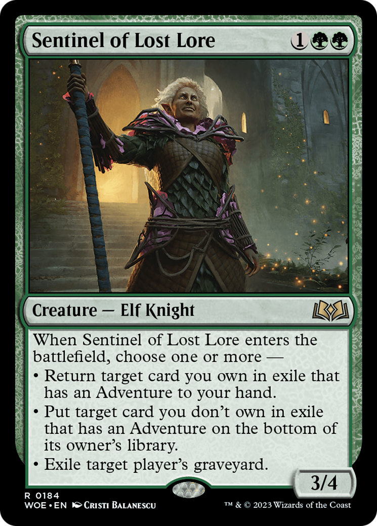 Sentinel of Lost Lore (184) Foil - Wilds of Eldraine