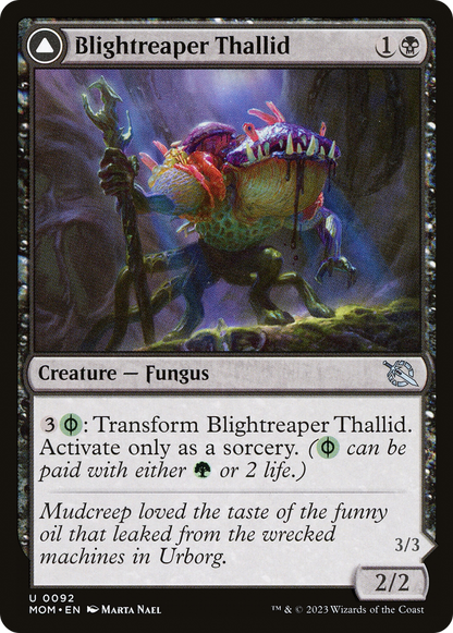 Blightreaper Thallid // Blightsower Thallid (092) Foil - March of the Machine