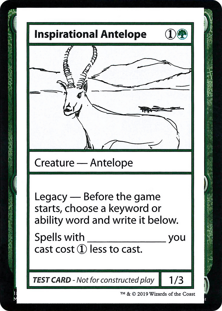 Inspirational Antelope (2021 Edition) [Mystery Booster Playtest Cards] | Silver Goblin