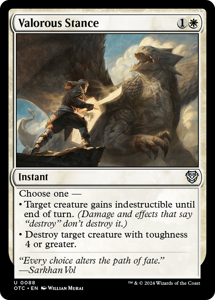 Valorous Stance (088) - Outlaws of Thunder Junction Commander