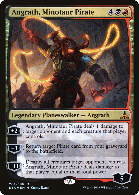 Angrath, Minotaur Pirate (201) Foil - Rivals of Ixalan