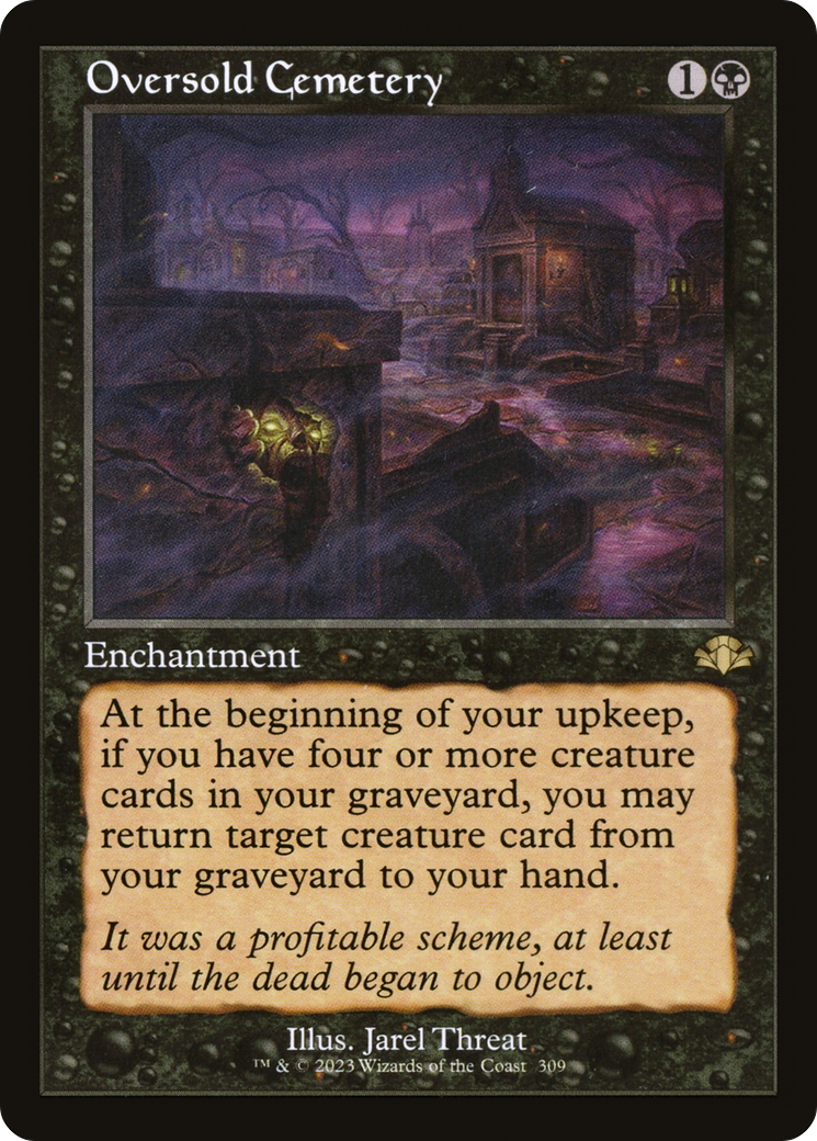 Oversold Cemetery (Retro) [Dominaria Remastered] | Silver Goblin