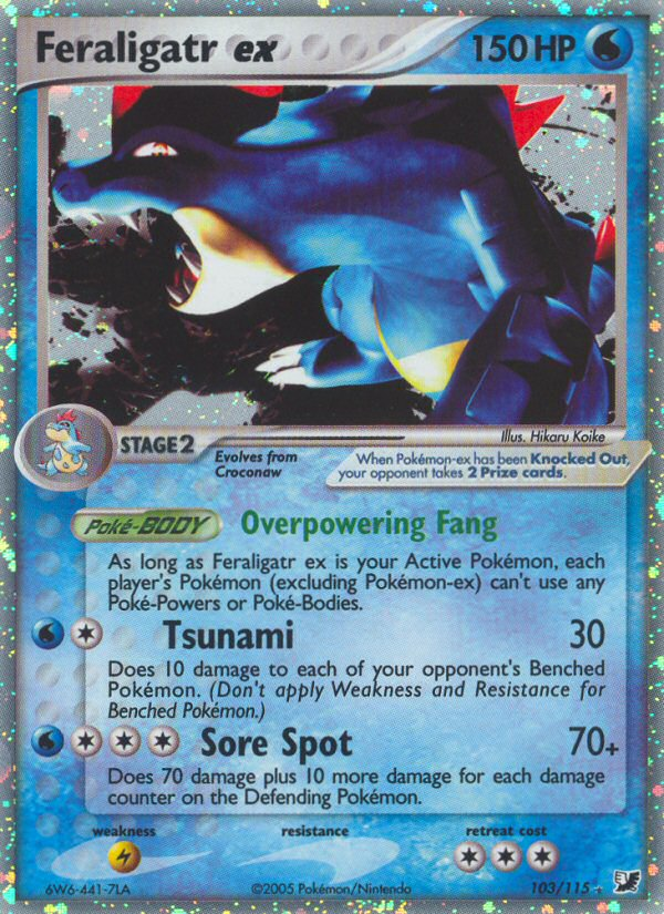 Feraligatr ex (103/115) [EX: Unseen Forces] | Silver Goblin