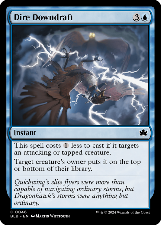Dire Downdraft [Bloomburrow] Foil