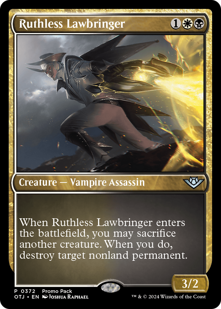 Ruthless Lawbringer (Promo Pack) [Outlaws of Thunder Junction Promos] | Silver Goblin