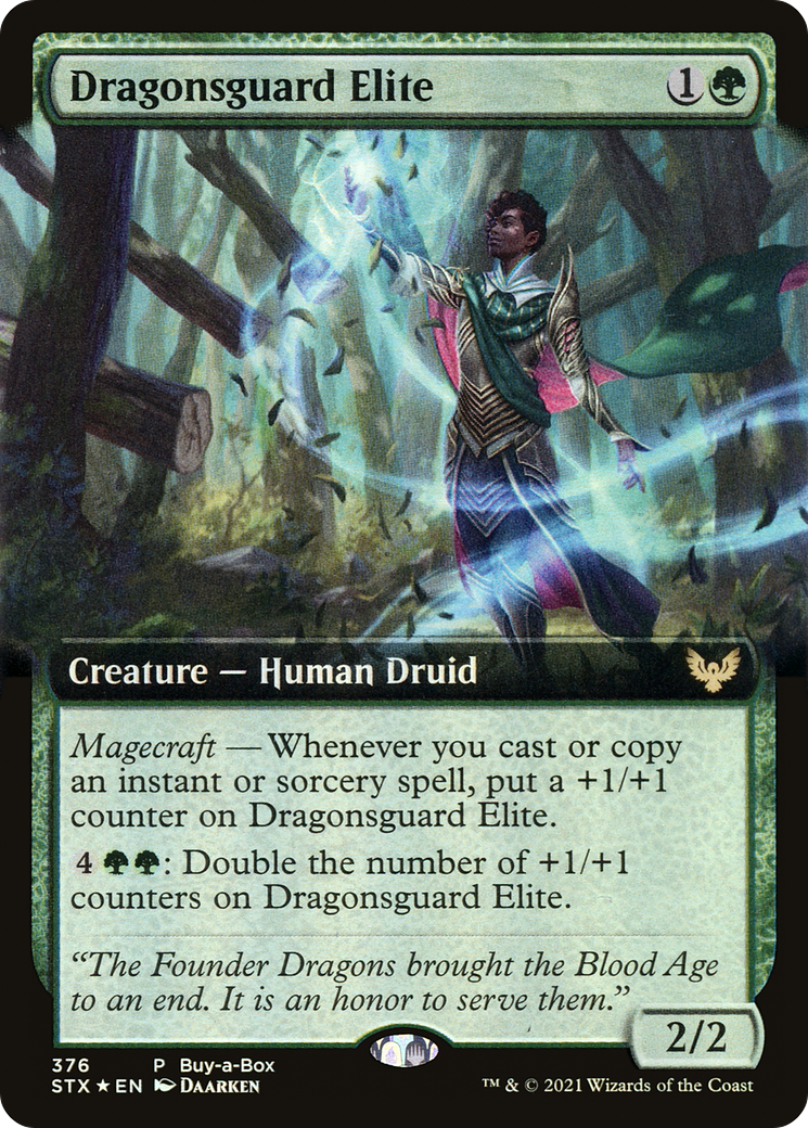 Dragonsguard Elite (Extended Art) (376) Foil - Strixhaven: School of Mages