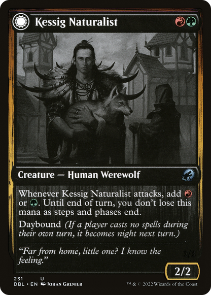 Kessig Naturalist // Lord of the Ulvenwald (231) Foil - Innistrad: Double Feature