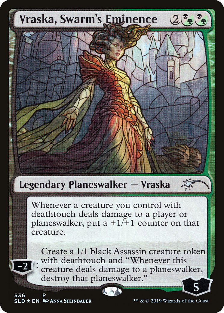 Vraska, Swarm's Eminence (Stained Glass) [Secret Lair Drop Promos] | Silver Goblin