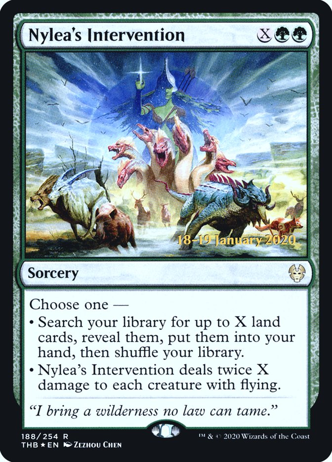 Nylea's Intervention [Theros Beyond Death Prerelease Promos] | Silver Goblin